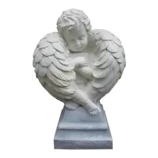 Figura dekoracyjna Anioł śpiący H: 55cm z żywicy