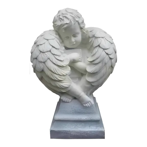 Figura dekoracyjna Anioł śpiący H: 55cm z żywicy