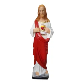 Figura dekoracyjna Serce Jezusa H: 45cm z żywicy - zdjęcie 2