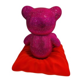 Figura dekoracyjna Miś różowy Glamoure 28.000 lśniących cyrkonii oklejany ok. 100h! - zdjęcie 7