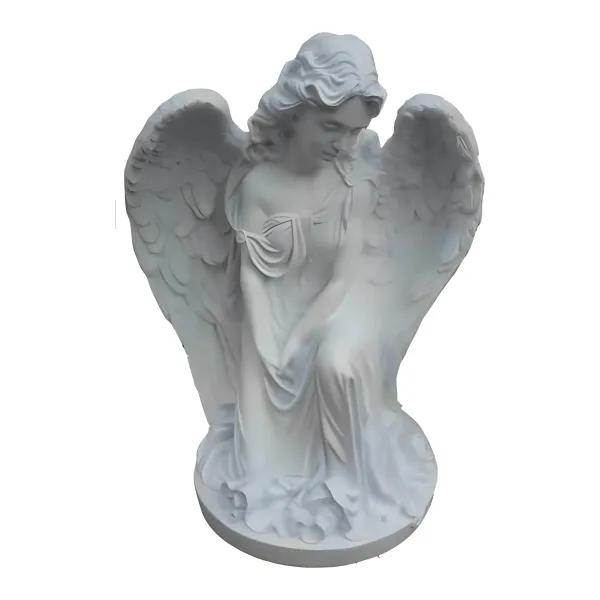 Figura dekoracyjna Anioł klęczący H: 50cm z żywicy