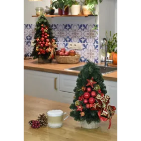 Choinka stożkowa dekorowana 40 cm RED - zdjęcie 6