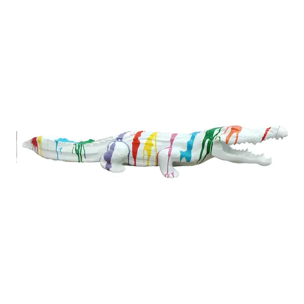 Figura dekoracyjna Krokodyl wym. 20×108cm z żywicy