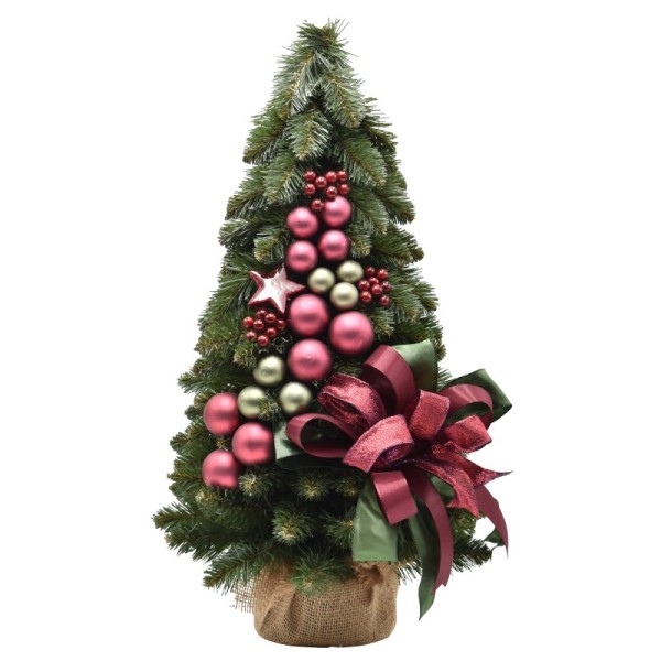 Choinka stożkowa dekorowana 50 cm RUBY
