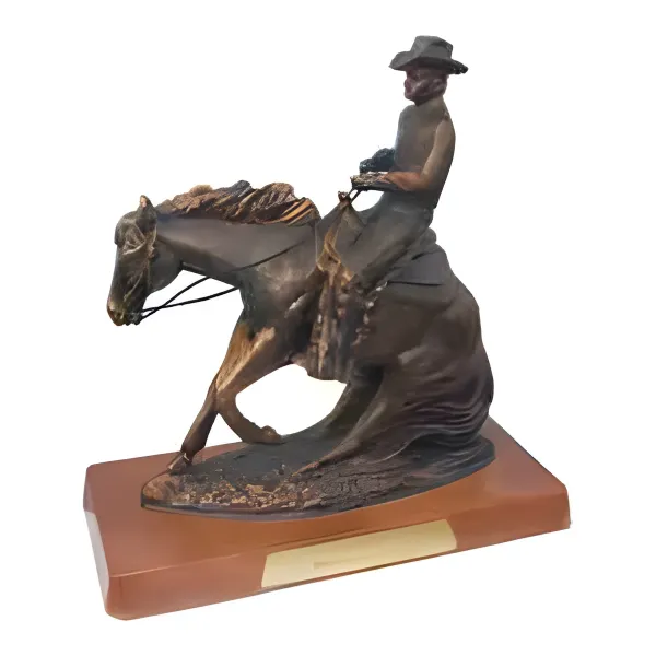 Figura dekoracyjna Kowboj na koniu H: 45cm z żywicy