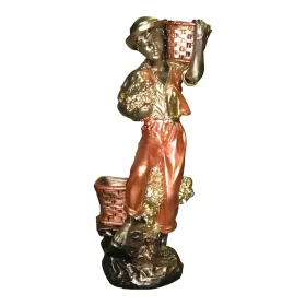 Figura dekoracyjna Chłopiec z koszem H: 64cm z żywicy - zdjęcie 2