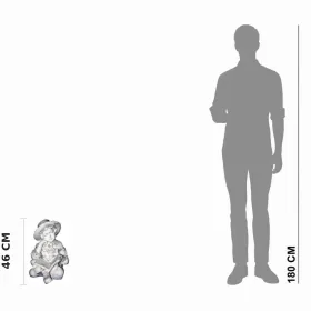 Figura ogrodowa Chłopak siedzący z książką H: 46cm betonowa - zdjęcie 2