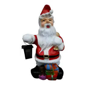 Figura dekoracyjna Św. Mikołaj z latarnią H: 78cm z żywicy - zdjęcie 2