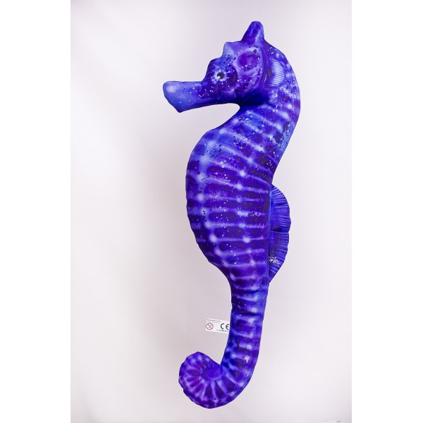 Poduszka dekoracyjna ryba Konik morski niebieski 60 cm maskotka