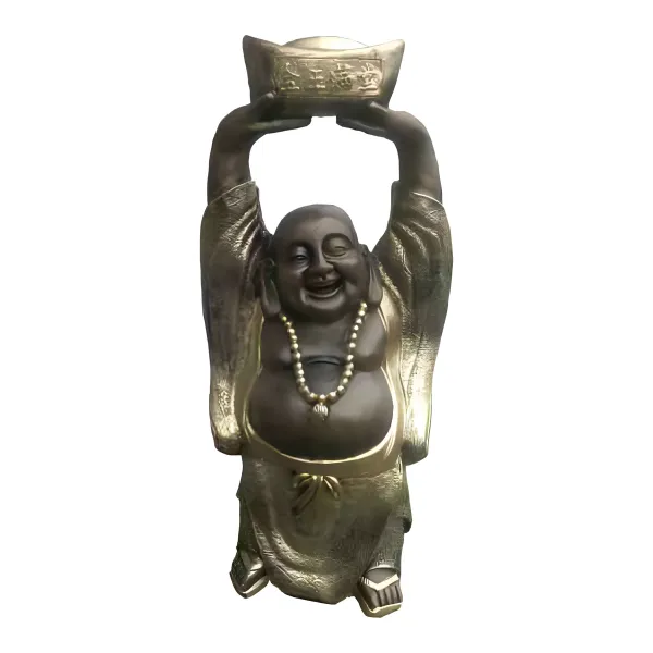 Figura dekoracyjna Śmiejący się Budda H: 35cm z żywicy