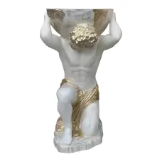 Figura dekoracyjna Atlas podtrzymujący blat H: 83cm z żywicy