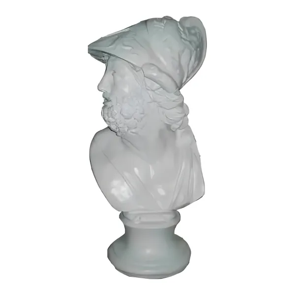 Figura dekoracyjna Popiersie wojownika z hełmem H: 52cm z żywicy