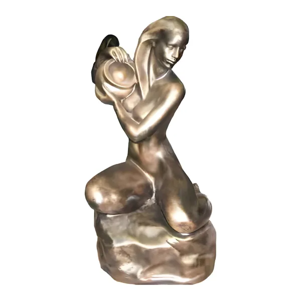 Figura dekoracyjna Akt kobiecy z dzbanem H: 68cm z żywicy