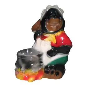 Figura dekoracyjna Kret przy garnku H: 45cm z żywicy - zdjęcie 2