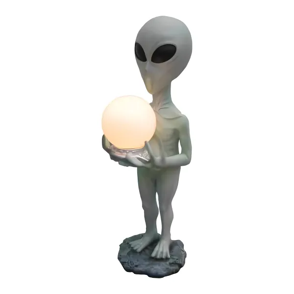 Figura dekoracyjna Kosmita z lampą H: 92cm z żywicy