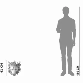 Figura ogrodowa Wazon Głowa Lwa H: 41cm betonowa - zdjęcie 2