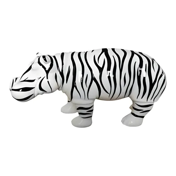 Figura dekoracyjna Hipopotam wym. 45×100cm z żywicy