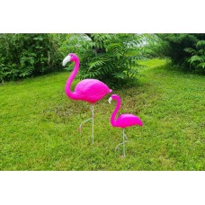 Flaming ogrodowy ozdobny rodzina 2 flamingi różowe figura ogrodowa do ogrodu