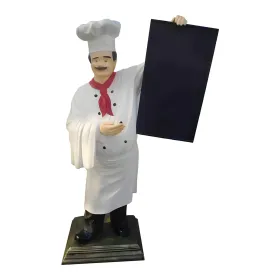 Figura dekoracyjna Kucharz z tablicą H: 178cm z żywicy - zdjęcie 2