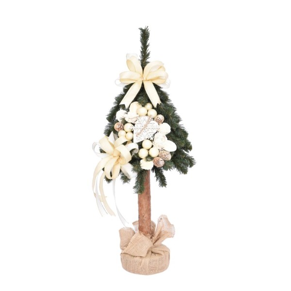 Choinka tatra dekorowana 80 cm ECRU