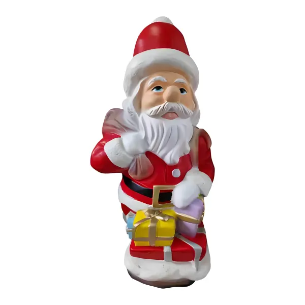 Figura dekoracyjna Św. Mikołaj z prezentami H: 70cm z żywicy