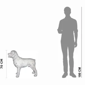 Figura ogrodowa Pies Rottweiler H: 70cm betonowa - zdjęcie 2