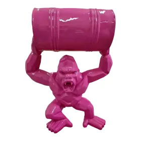 Figura dekoracyjna Goryl z beczką H: 99cm z żywicy - zdjęcie 2