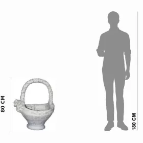 Figura ogrodowa Donica Kosz duży H: 80cm betonowa - zdjęcie 2