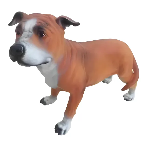 Figura dekoracyjna Pies staffordshire bull terrier H: 72cm z żywicy