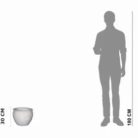 Figura ogrodowa Donica Wazon Paproć: 30cm betonowa - zdjęcie 2