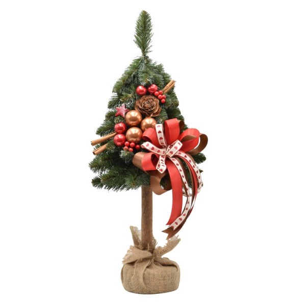 Choinka na kołeczku dekorowana 65 cm COZY