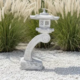 Figura ogrodowa Lampa krzywa duża H: 115cm betonowa - zdjęcie 1