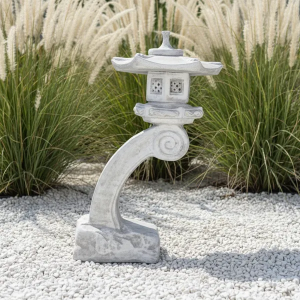 Figura ogrodowa Lampa krzywa duża H: 115cm betonowa