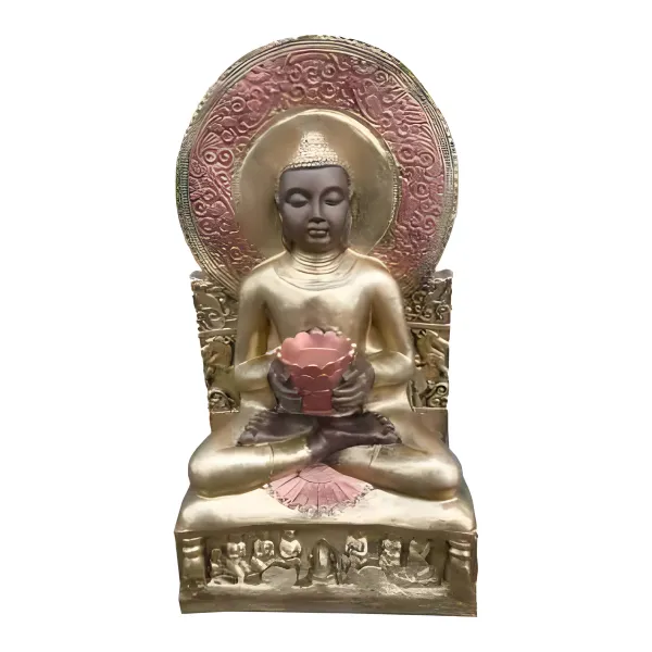 Figura dekoracyjna Budda siedzący H: 72cm z żywicy