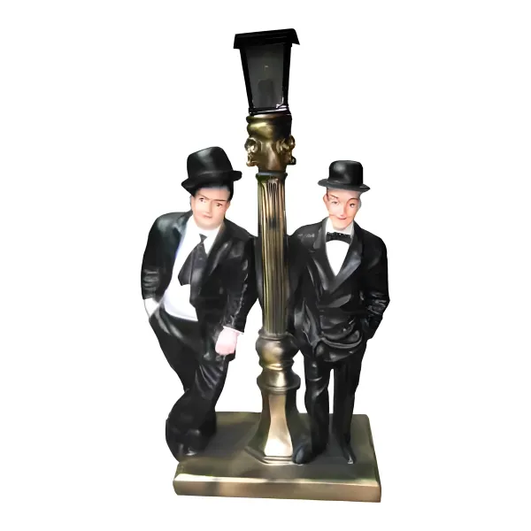 Figura dekoracyjna Flip i Flap z latarnią H: 79cm z żywicy