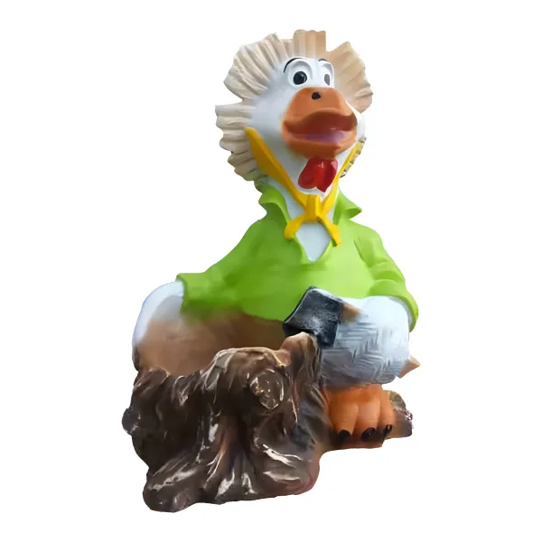 Figura dekoracyjna Kaczor z donicą H: 73cm z żywicy