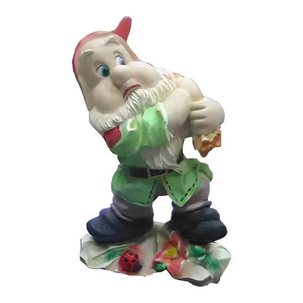 Figura dekoracyjna Krasnal żartobliwy H: 31cm z żywicy