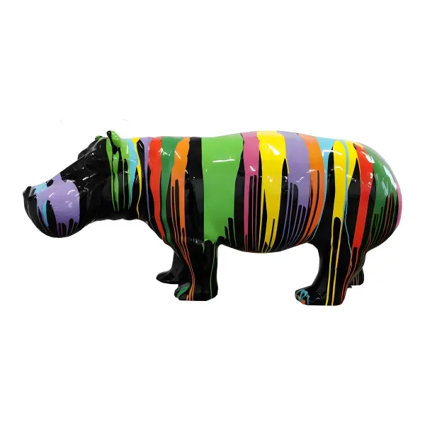 Figura dekoracyjna Hipopotam wym. 79×180cm z żywicy