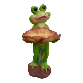 Figura dekoracyjna Żaba z misą H: 65cm z żywicy - zdjęcie 2