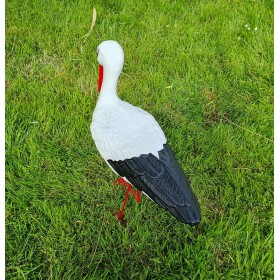 Figura ozdobna ogrodowa BOCIAN ŚREDNI H: 75 cm do ogrodu - zdjęcie 4