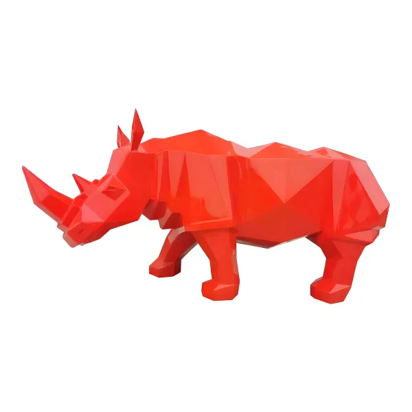Figura dekoracyjna Nosorożec wym. 90×210×62cm z żywicy
