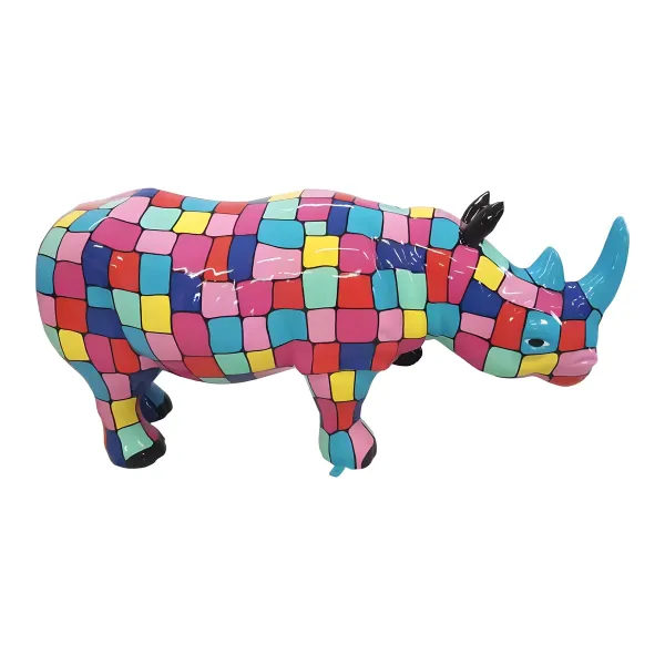 Figura dekoracyjna Nosorożec wym. 60×120cm z żywicy