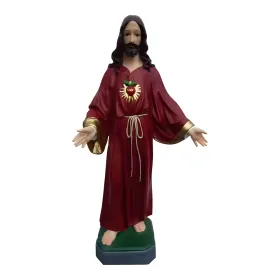 Figura dekoracyjna Serce Jezusa H: 77cm z żywicy - zdjęcie 2