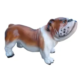 Figura dekoracyjna Pies buldog angielski brązowy wym. 38×62cm z żywicy - zdjęcie 2