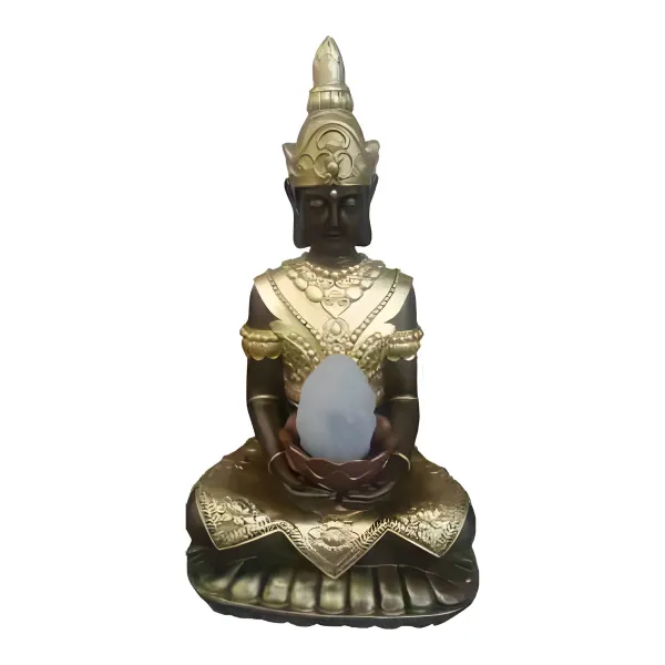 Figura dekoracyjna Budda siedzący H: 50cm z żywicy