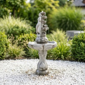 Duża fontanna ogrodowa F30 H: 130 cm biały cement - zdjęcie 1