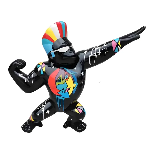 Figura dekoracyjna Goryl Pop-Art wym. 120×139cm z żywicy