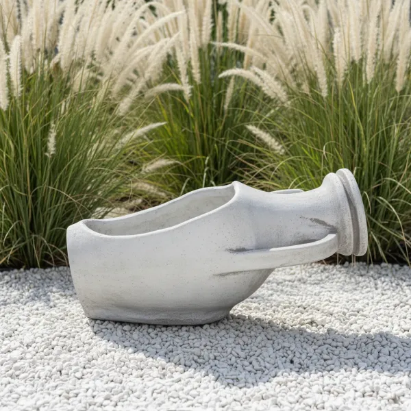 Figura ogrodowa Donica Amfora leżąca duża H: 25cm betonowa
