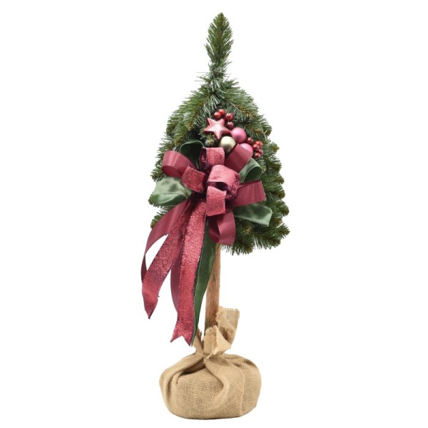 Choinka na kołeczku dekorowana 50 cm RUBY