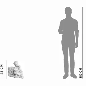 Figura ogrodowa Donica Chłopiec z pieskami H: 45cm betonowa - zdjęcie 2